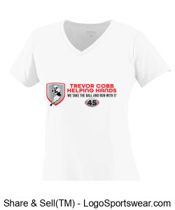 Ladies V-Neck T-Shirt (customize to change color) Design Zoom